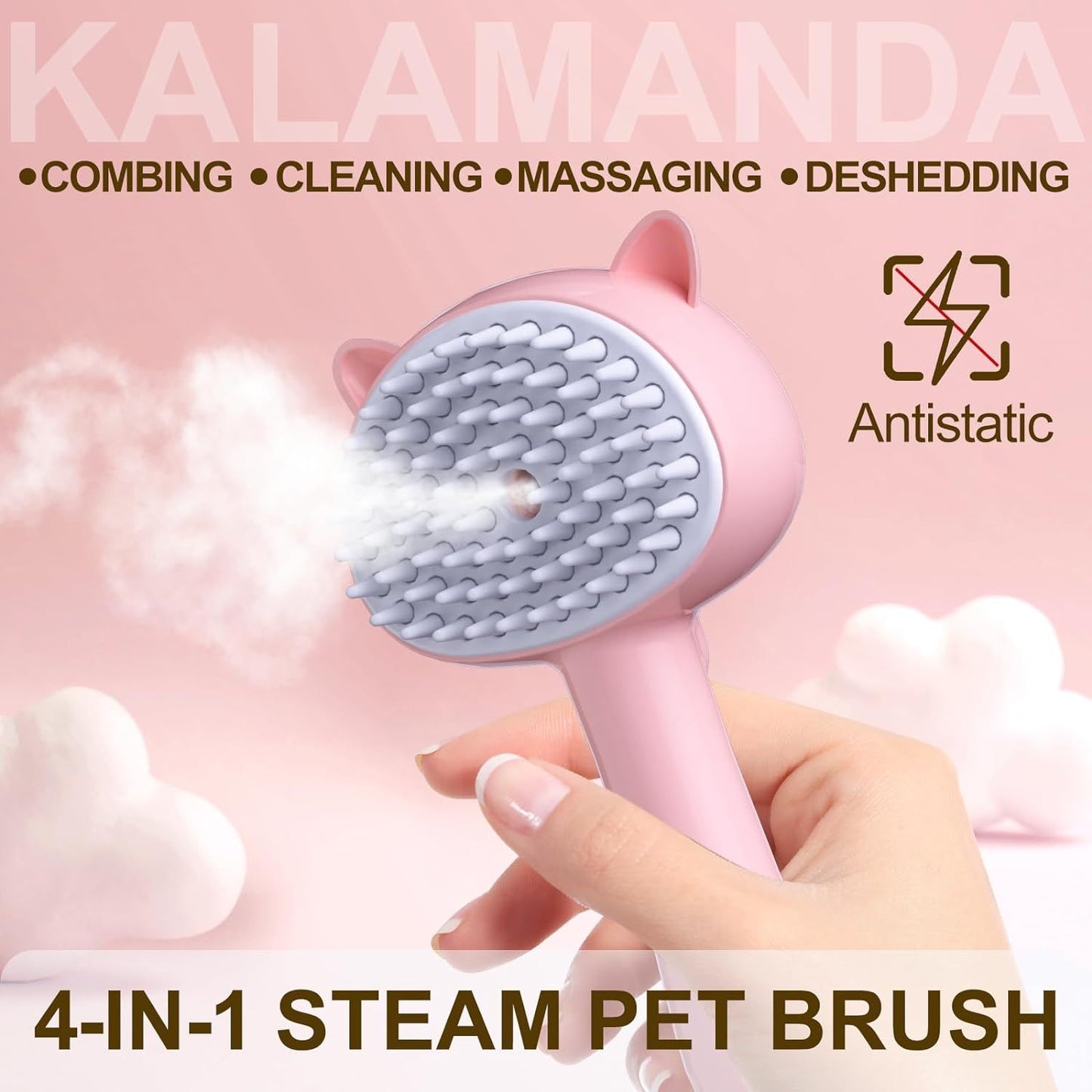Pet 4 In 1 Steamy Cat Brush