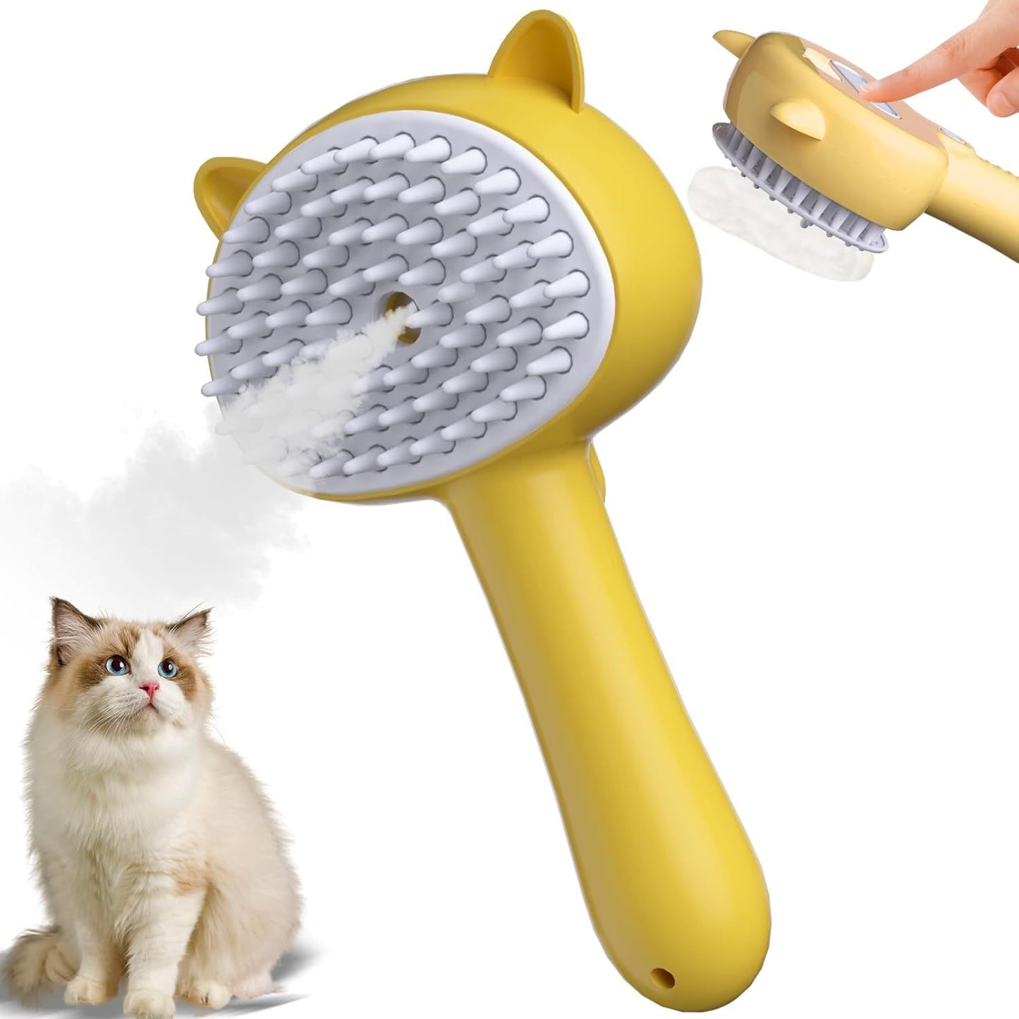 Pet 4 In 1 Steamy Cat Brush
