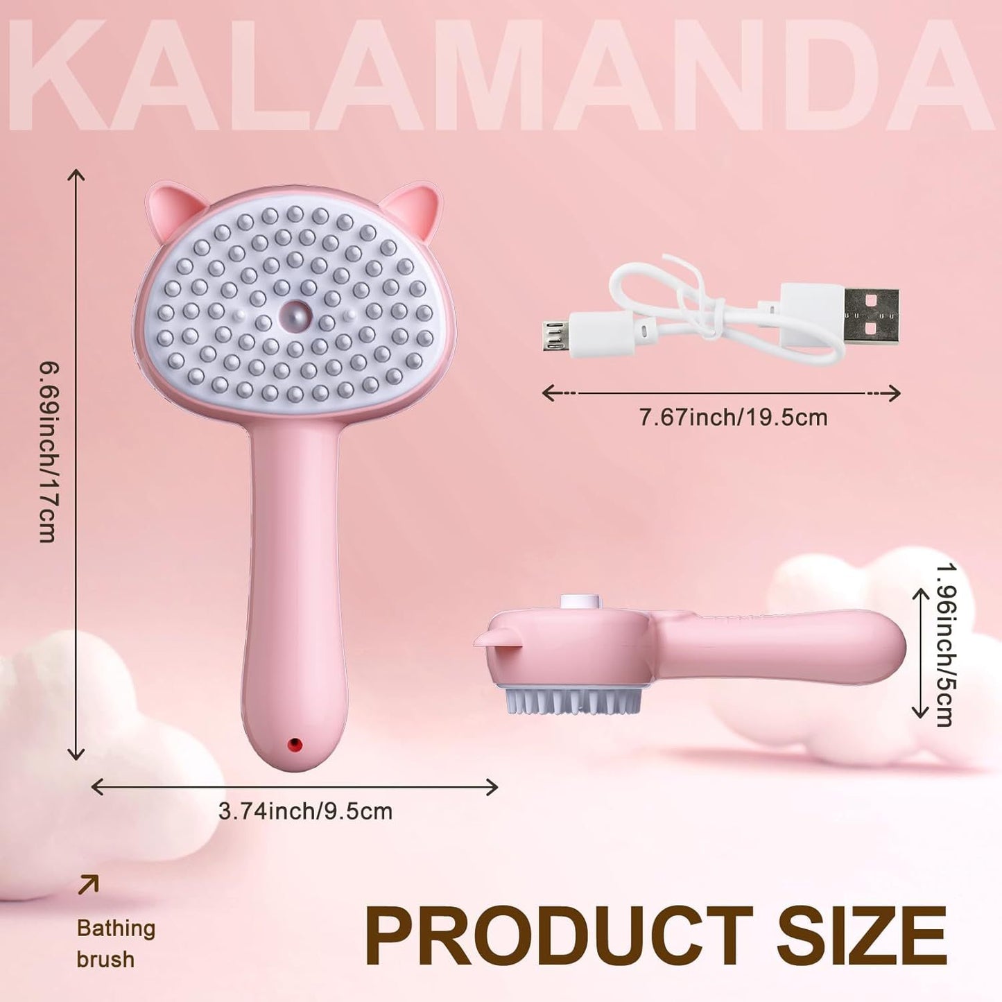 Pet 4 In 1 Steamy Cat Brush